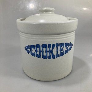 Pfaltzgraff Yorktowne Blue Stoneware Cookie Jar Canister
